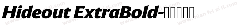 Hideout ExtraBold字体转换
